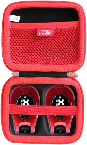 Hermitshell Estuche de viaje para Xvive U2 Guitarra Sistema Inalámbrico Recargable 2.4GHz Digital Guitarra Transmisor Receptor (Negro+Rojo)