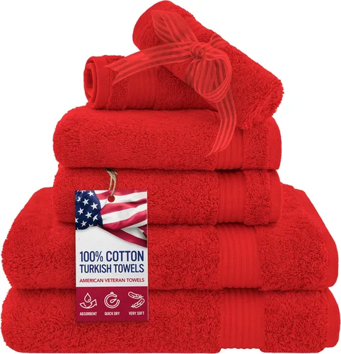 Miniatura 54 de Toalla American Veteran, Juego de Toallas de Mano para Baño de 4, 100% Conjunto de Toallas de Mano Turcas de Algodón, Toallas de Mano Suave