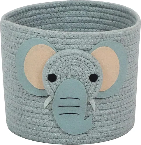 Miniatura 14 de T&T Homewares Pequeño juguete de conejo rosa y cesta de lavandería para almacenamiento de guardería, decoración de guardería de bosque Conejito