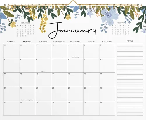 Calendario de pared 2026, calendario Gimoner 2026, calendario de 18 meses desde enero de 2026 a junio de 2027, 15 x 12 pulgadas, encuadernación de