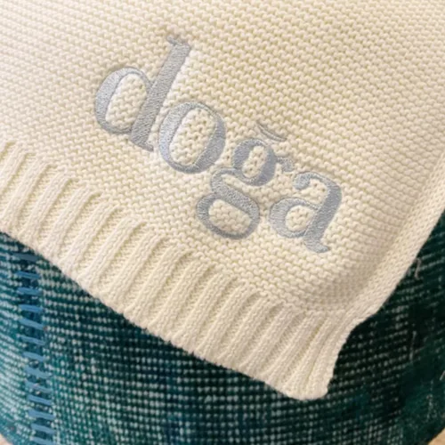 Miniatura 6 de Manta de punto de algodón con nombre bordado personalizado para bebé, niño, niña, manta suave, para baby shower, manta transpirable para cochecito