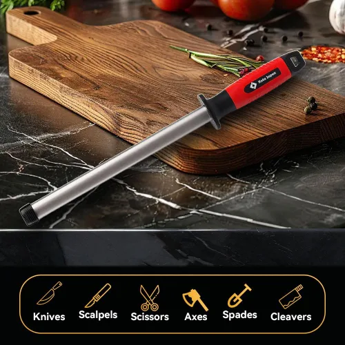 Miniatura 5 de Kota Japan - Varilla afiladora de cuchillos de diamante profesional de 10 pulgadas para cocina, cuchillos de caza u otras herramientas. Master Chef