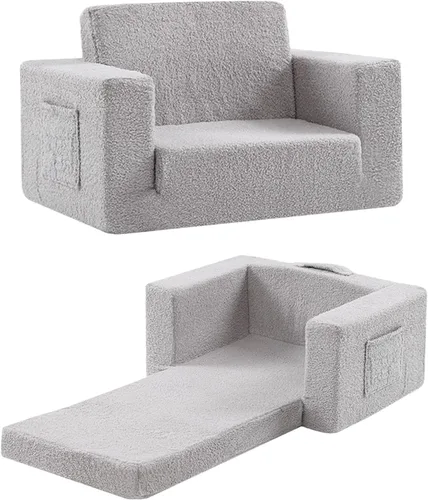 Miniatura 13 de Sofá para niños pequeños, silla para niños, sofá para niños con bolsillos laterales que brilla en la oscuridad, sillón para niños con funda