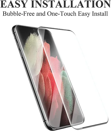 Miniatura 2 de AKABEILA Paquete de 3 protectores de pantalla para Samsung Galaxy S21 Ultra 5G Premium HD Película de vidrio templado de dureza 9H, compatible