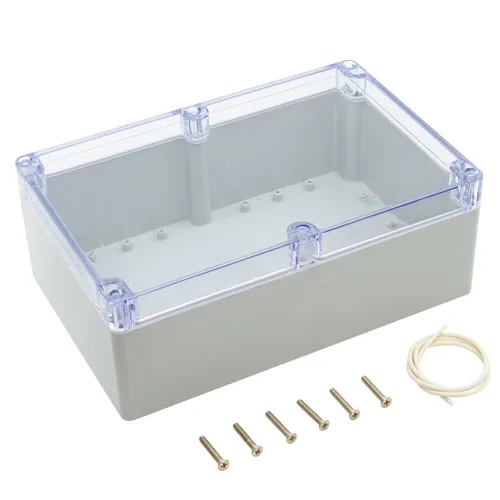Miniatura 18 de LeMotech Caja de conexiones de plástico ABS a prueba de polvo, impermeable, IP65, caja de recinto eléctrico universal para proyectos, color gris