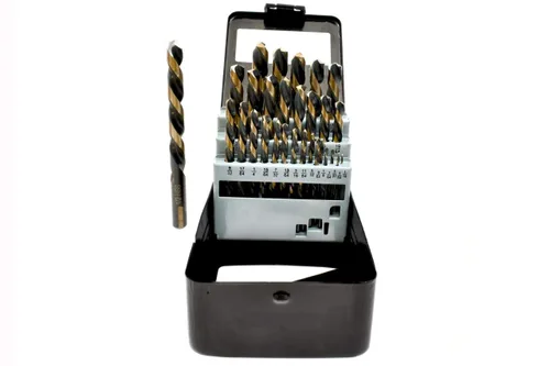 29PC mano izquierda industrial negro y oro Brocas Set 135 grados Split Point