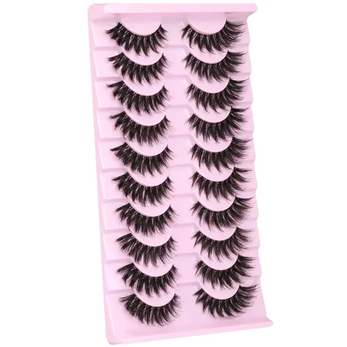 Miniatura 7 de Pestañas postizas de aspecto natural, pestañas de banda transparente, ojo de gato, pestañas de visón sintético, pestañas postizas de volumen 3D