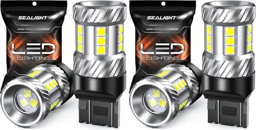 Miniatura 19 de SEALIGHT Bombilla LED 7440 7443, 6000K blanco brillante 3000LM para 7441 992 T20 W21W 7444 bombillas LED de repuesto para luces de marcha atrás