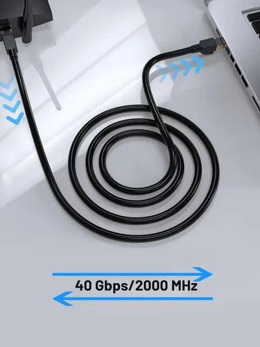 Miniatura 6 de Dacrown Cable Ethernet Cat 8 de 50 pies blindado, para interiores y exteriores, cable de red de alta velocidad y alta resistencia 26AWG, cable