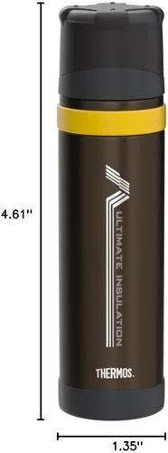 Miniatura 2 de Thermos - Charcoal Ultimate Flask (30.4 fl oz), taza de café térmica de acero inoxidable reutilizable con aislamiento para bebidas calientes