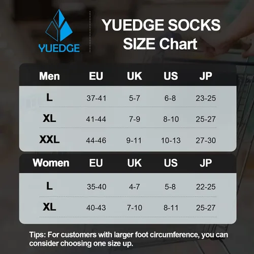 Miniatura 9 de YUEDGE Calcetines atléticos acolchados de rizo de algodón para hombre calcetines térmicos más gruesos y cálidos calcetines de trabajo para hombres