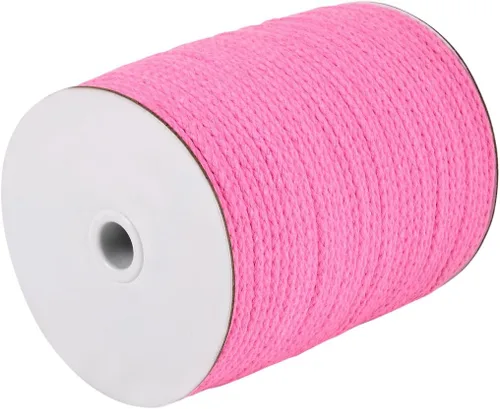 Miniatura 22 de CAQUBO Cuerda de Macramé de Algodón Trenzado de 4 mm, 157 Metros, Color Blanco, Hilo de Macramé para Manualidades, Cuerda de Macramé Suave, Cordón
