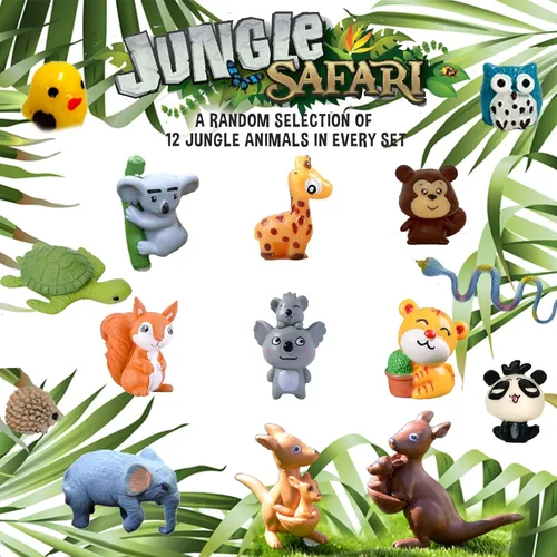 Miniatura 3 de Bombas de baño para niños con sorpresa en el interior, 12 burbujas de baño con juguetes de animales de la selva. Hidratante, suave y seguro