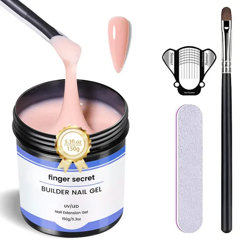 Miniatura 16 de Gel constructor de gel duro para uñas, fuerte y duradero, esculpir en 3D nude para extensión de uñas, 2 onzas (transparente y nude, 1 onza x 2)