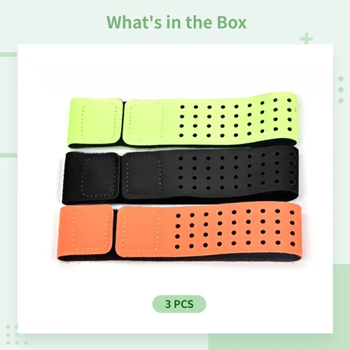 Miniatura 4 de Paquete de 3 correas elásticas de fitness, bandas deportivas ajustables para monitores de frecuencia cardíaca OTF, bandas de repuesto transpirables