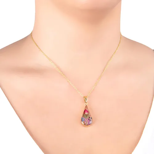Miniatura 9 de Amazon Essentials Collar con colgante de flor prensada de plata de ley y oro sobre plata esterlina (anteriormente colección Amazon)