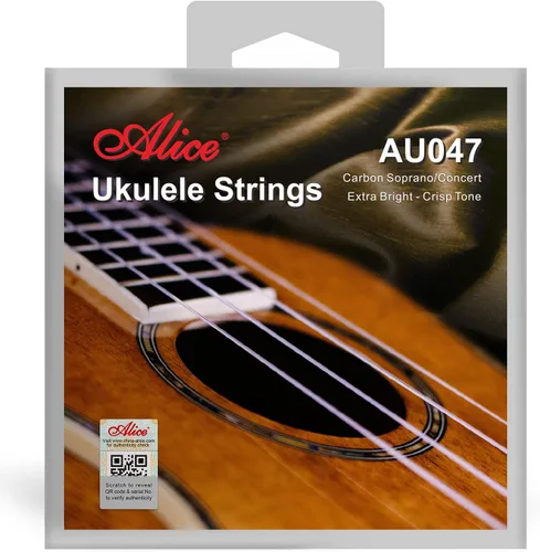 Alice Cuerdas de ukelele GCEA 4 cuerdas para concierto soprano (21 pulgadas) (23 pulgadas), tono nítido y rendimiento avanzado