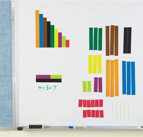Miniatura 2 de Learning Resources Varillas magnéticas Cuisenaire, conceptos de partida temprana, suministros escolares, multicolor, 64 piezas
