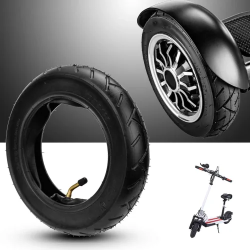 Miniatura 8 de HIAORS Juego de neumático y cámara de aire 10x2.125 de repuesto para patinete eléctrico Segway D40X F20 F30 F40, neumático de 25 cm para Gotrax G4