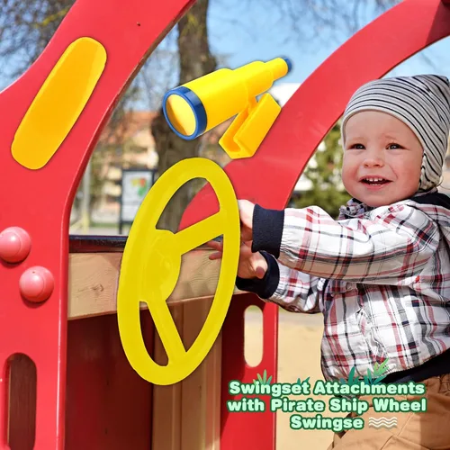 Miniatura 7 de Accesorios para el patio de recreo Swingset Volante de plástico Telescopio Teléfono Swingset Teléfono Juguete para Niños Patio al aire libre Patio