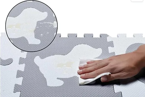 Miniatura 9 de Alfombra de juego grande para bebé con valla, 36 piezas de 12 x 12. Tapete de juego suave y no tóxico para niños pequeños, rompecabezas de juego