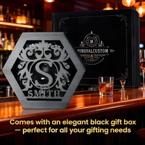 Miniatura 3 de Juego de decantadores de whisky personalizados para hombres, para el hogar, bar, decantadores de licor personalizados, caja de madera, vasos
