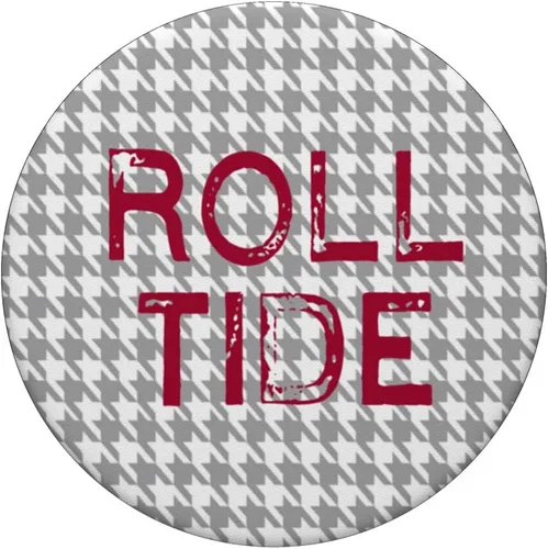 Miniatura 3 de PopSockets PopGrip intercambiables con inicial/monograma de pata de gallo desgastada Carmesí "ROLL TIDE