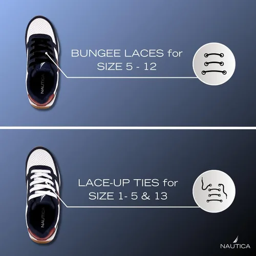 Miniatura 2 de Nautica Zapatos deportivos Oxford de moda casuales con cordones para niños y niños, cómodos zapatos para caminar