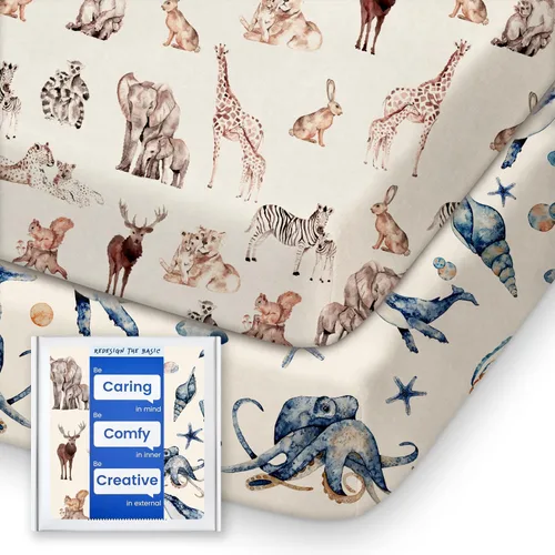 Miniatura 27 de Sábanas de dinosaurio para cuna para niños, sábana bajera ajustable de cuna suave de alta calidad, sábanas de bebé ultra transpirables, sábanas