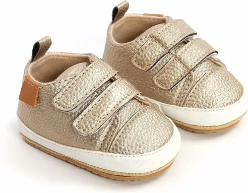 Miniatura 6 de GAISUMMI - Zapatos de bebé para niños y niñas, tipo botas altas de piel sintética, suela de goma antideslizante, zapatos de cuna, planos, unisex