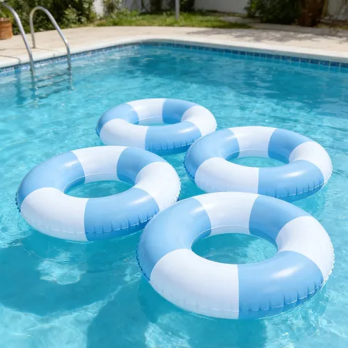 Miniatura 2 de 4 flotadores inflables para piscina, anillos de natación de 35 pulgadas, tubo interior grande, anillos de natación, tumbona de piscina, flotador