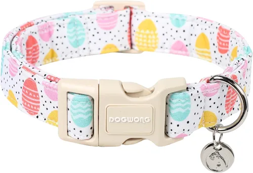 Miniatura 7 de DOGWONG Collar de perro de San Valentín, collar de perro con estampado de corazones para perros grandes, lindos collares de primavera, hembra