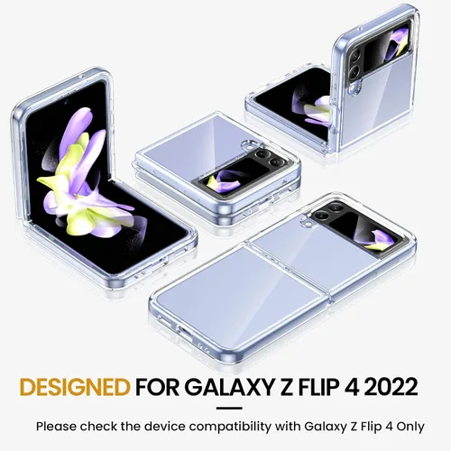 Miniatura 3 de VEGO Funda para Samsung Galaxy Z Flip 4, [antiamarillo] delgada y fina funda protectora de TPU de alta calidad a prueba de golpes para Samsung
