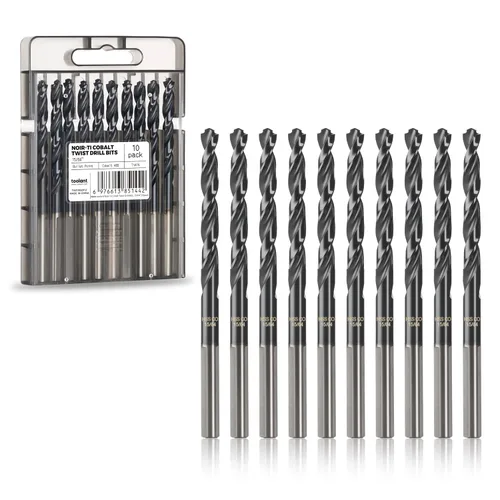 Miniatura 24 de toolant Juego de brocas de cobalto de 1/2 pulgadas para metal y acero (Pro), recubierto de nitruro de titanio y aluminio (TiAlN) con punta