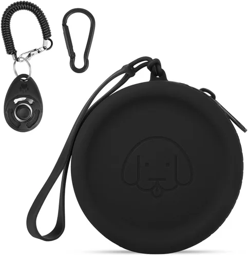 Miniatura 11 de Bolsa de golosinas para perros de silicona, 2 piezas, bolsa para caminar para mascotas para perros y gatos, tamaño bolsillo, fácil de limpiar, sin