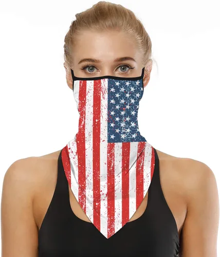 Miniatura 13 de YAYOUREL Polaina para el cuello, bandanas para hombres y mujeres, cubierta de bufanda para la cara con rayos UV, con agujero para las orejas