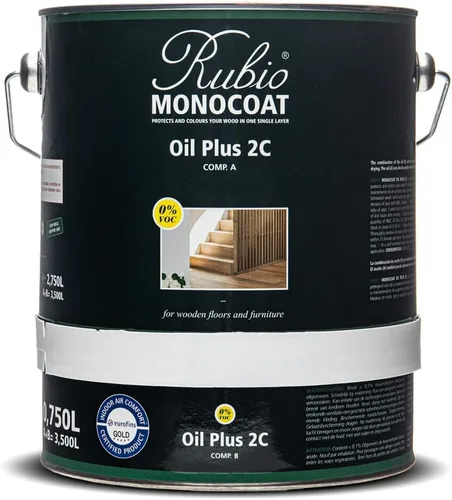 Miniatura 47 de Rubio Monocoat Tinte y acabado para madera de 650 pies cuadrados - Niebla Oil Plus 2C Aceite de linaza de secado rápido, ecológico