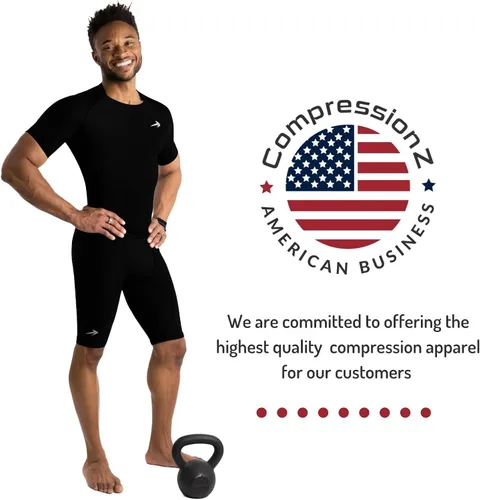 Miniatura 5 de CompressionZ Pantalones cortos de compresión para hombre, ropa interior deportiva de compresión de elastano