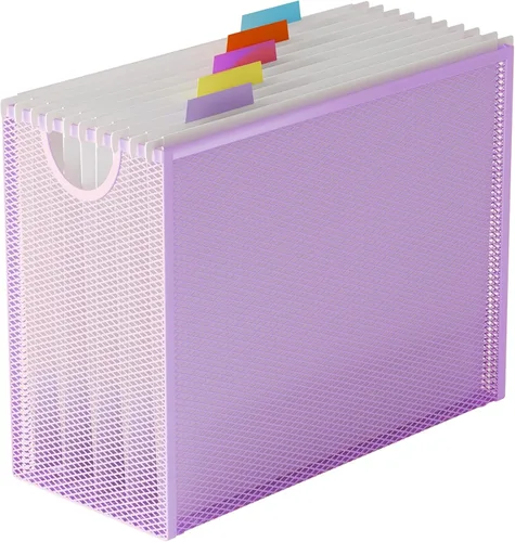 Miniatura 8 de Organizador de Archivos Colgantes, Portaarchivos Tamaño Carta Caja de Archivo con 5 Carpetas Colgantes, Almacenamiento de Carpetas de Archivos