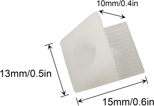Miniatura 4 de 30pcs Muebles de Plástico Esquina Brace 0.591x0.512 in Muebles Pecho Cajón Inferior Esquina Soporte con Acero Inoxidable 304 Tornillo Autoperforante
