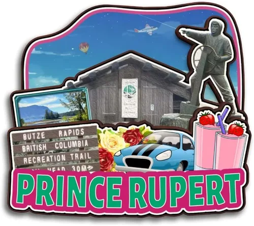 Miniatura 9 de Surrey British Columbia Canadá - Imán para nevera de madera 3D hecho a mano para viaje, ciudad recuerdos, nevera, regalo para decoración del hogar