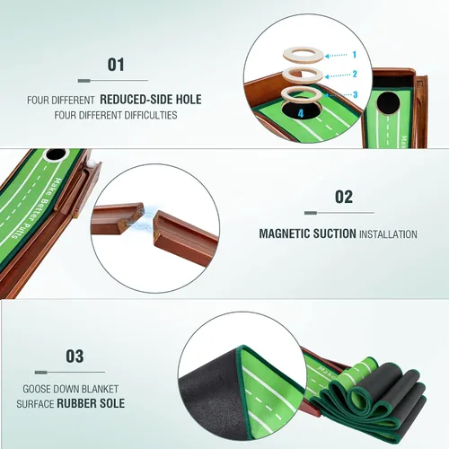 Miniatura 3 de Putting Green Indoor - Tapete de golf para poner en interiores y niños, práctica de putting verde, para interiores, para oficina en casa, con bola