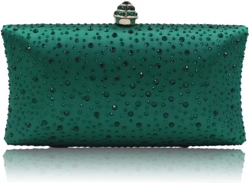 Miniatura 28 de Simcat Bolso de mano de noche con diamantes de imitación para mujer, bolso de fiesta de graduación, boda, novia, fiesta, bolsa de mano con cadena