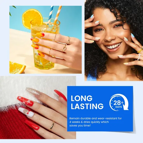 Miniatura 8 de Hema Tpo Free Gel Nail Polish Set - 24 Colores 18ml Juego de Esmalte de Uñas en Gel para Principiantes con 6 Piezas de Capa Base Mate y Brillante