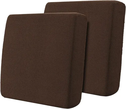 Miniatura 86 de Hokway Fundas de cojín elásticas para sofá Fundas de cojín para sofá Fundas de cojín de asiento de sofá Funda protectora de cojín(Chocolate, Mediano)