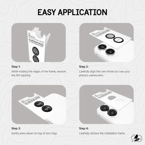 Miniatura 8 de Pelican Protector de lente de cámara con anillos de aluminio para iPhone 16 / iPhone 16 Plus - Vidrio templado 9H - Resistente a los arañazos