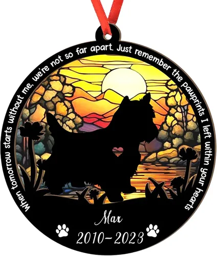 Miniatura 16 de Adorno personalizado para atrapasoles de sabueso afgano, adorno de Navidad de sabueso afgano – Regalo para perro amante, sabueso afgano