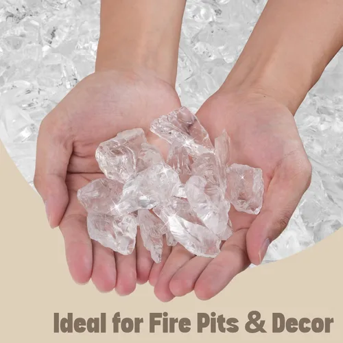 Miniatura 2 de Mr. Fireglass Vidrio de fuego triturado para hoguera natural o de propano, 10 libras de vidrio reciclado decorativo para chimenea y paisajismo