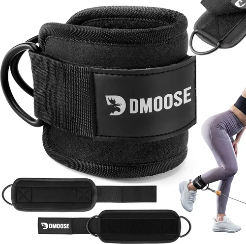 Miniatura 37 de DMoose Fitness Ankle Strap for Cable Machine - One Size Fit with Premium Padding Cuffs, Ankle Bands for Working Out, Booty Workouts, Leg Extension