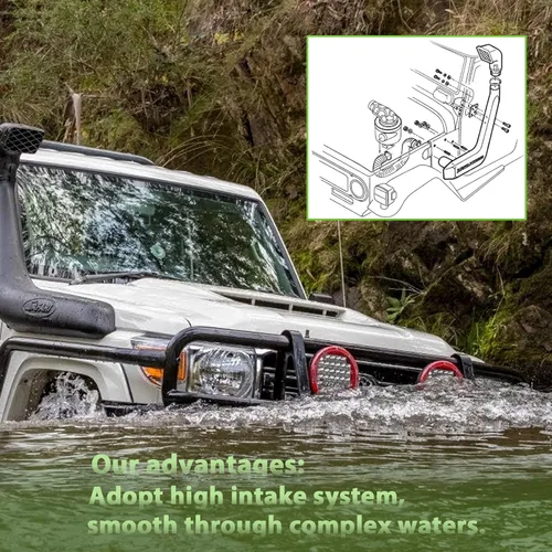 Miniatura 3 de SCITOO Kit de snorkel de coche Asamblea Reemplazo Para Nissan PARA Patrol GU Y61 2.8-4.2- 4.8 L